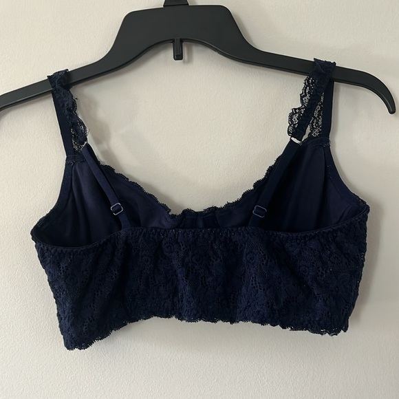 aerie American Eagle Lace Bralette Navy Blue 36C - Picture 7 of 16